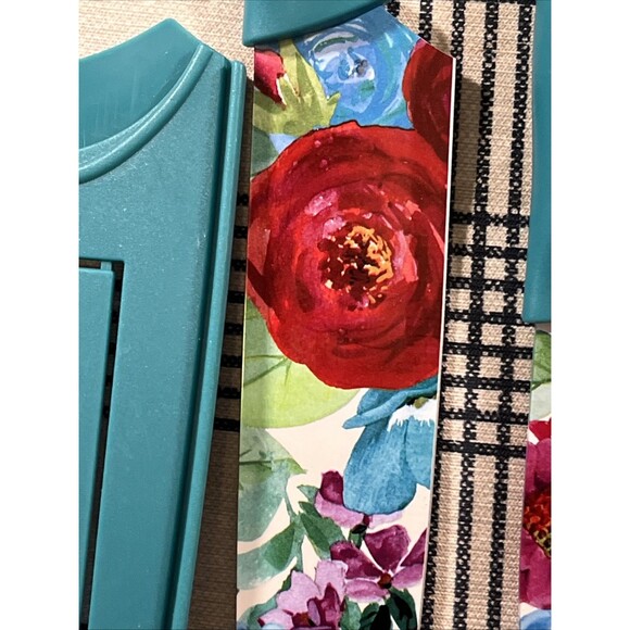 Pioneer Woman Sweet Romance Stainless Steel Knife 2Pc Set W Sheath Floral Green - Picture 2 of 4